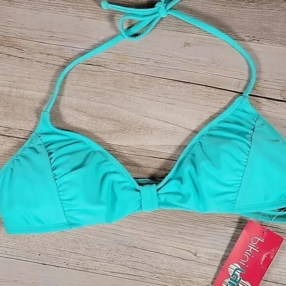 The Bikini Lab Ruched Bikini Top Sz L